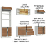 Cocina Integral 270cm Blanco/Marrón Glamy 10