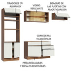 Cocina Integral 270 cm Con Mueble para Horno Marrón/Blanco Glamy Madesa