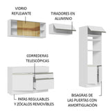 Cocina Integral 270cm Blanco Glamy 12