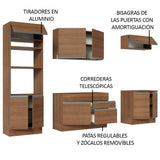 Cocina Integral 270cm Marrón Glamy 13
