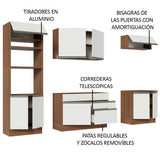 Cocina Integral 270cm Marrón/Blanco Glamy 13