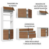 Cocina Integral 270cm Blanco/Marrón Glamy 13