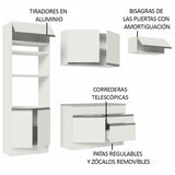 Cocina Integral 270cm Blanco Glamy 14
