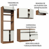 Cocina Integral 270cm Marrón/Blanco Glamy 14