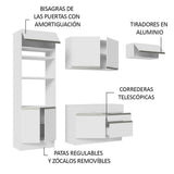 Cocina Integral 270cm Blanco Glamy 15