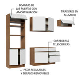 Cocina Integral 270cm Marrón/Blanco Glamy 15