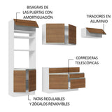 Cocina Integral 270cm Blanco/Marrón Glamy 15