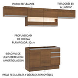 Cocina Integral 280cm Marrón Glamy 01