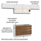 Cocina Integral 280 cm Blanco Glamy Madesa