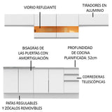 Cocina Integral 280cm Blanco Glamy 02