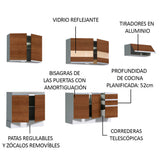Cocina Integral 280cm Blanco/Marrón Glamy 03