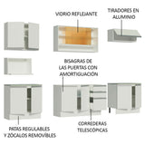 Cocina Integral 280cm Blanco Glamy 04
