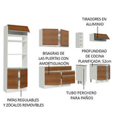 Cocina Integral 290 cm Blanco/Marrón Vicenza 12