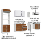 Cocina Integral 290 cm Blanco/Marrón/Blanco Vicenza 12