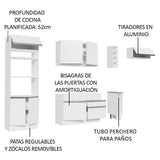 Cocina Integral 290 cm Blanco Safira 04