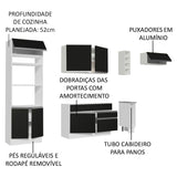 Cocina Integral 290cm Blanco/Negro Glamy 04