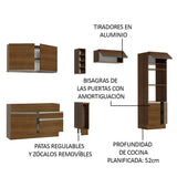 Cocina Integral 290cm Marrón Cristal 09