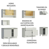 Cocina Integral 300cm Blanco Glamy 01