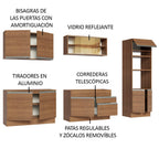 Cocina Integral 310 cm Con Mueble para Horno Marrón Glamy Madesa
