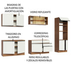 Cocina Integral 310 cm Con Mueble para Horno Marrón/Blanco Glamy Madesa