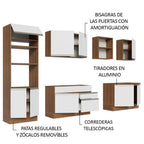 Cocina Integral 310 cm Con Mueble para Horno Marrón/Blanco Glamy Madesa