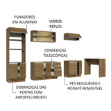 Cocina Integral 315cm Marrón Glamy 01