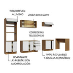 Kit Cocina Integral 315 cm y Barra de Cocina Marrón/Blanco Glamy Madesa