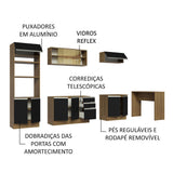 Cocina Integral 315cm Marrón/Negro Glamy 01