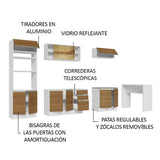 Cocina Integral 315 cm Blanco/Marrón Glamy 01