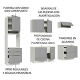 Cocina Integral 260cm Lux Blanco/Gris 01
