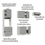 Cocina Integral 260cm Lux Blanco/Gris 03