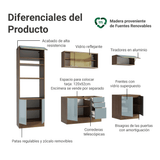 Cocina Integral 270 cm Marrón/Gris Lux Madesa 05