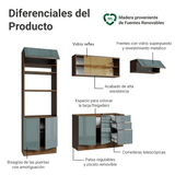 Cocina Integral 270 cm Marrón/Gris Lux Madesa 07