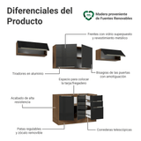 Cocina Integral 280 cm Marrón/Negro Lux Madesa 01