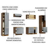 Cocina Integral 320cm Marrón/Gris Lux 01