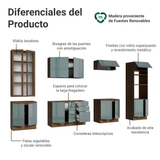 Cocina Integral 340 cm Marrón/Gris Lux Madesa 03
