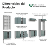 Cocina Integral 340 cm Blanco/Gris Lux Madesa 03