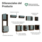 Cocina Integral 400 cm de Con Mueble para Horno Marrón/Gris Lux Madesa