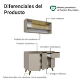 Cocina Compacta 120 cm Crema Nice Madesa 01