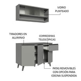 Cocina Compacta 120cm Gris Nice Madesa 02