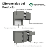 Cocina Compacta 120 cm Gris Nice Madesa 05
