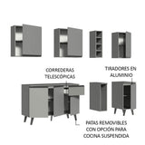 Cocina Integrale 180cm Gris Nice Madesa 01