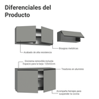 Cocina Compacta Flotante 200 cm Gris Nice Madesa
