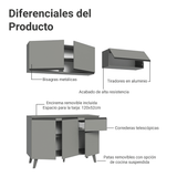 Cocina Compacta 200cm Gris Nice Madesa 03