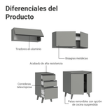 Cocina Compacta 200cm Gris Nice Madesa 06