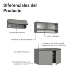 Cocina Compacta Flotante 200 cm Gris Nice Madesa