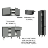 Cocina Integrale 220cm Gris Nice Madesa 03