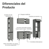 Cocina Integrale 220cm Gris Nice Madesa 05
