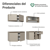 Cocina Integral 240 cm sin Patas Crema Nice 04