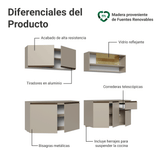 Cocina Integral 240 cm sin Patas Crema Nice 05